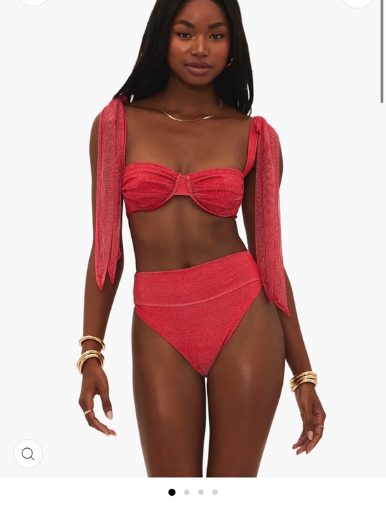 Beach Riot Other - Beach Riot Red Shimmer Bikini Top and Bottom